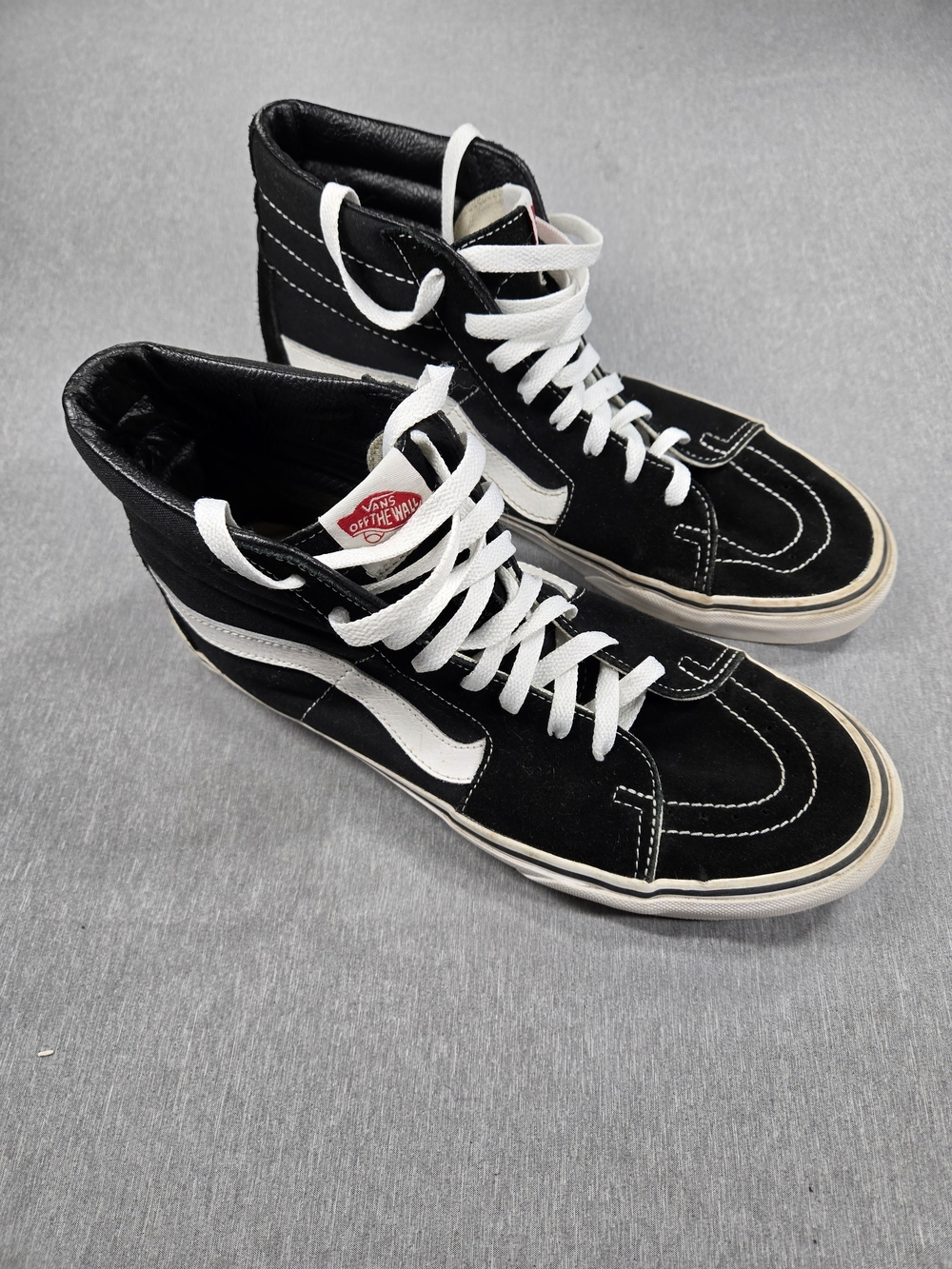 Vans Sk8-Hi Black/White High-Top Skate Shoes - Picture 3 of 11